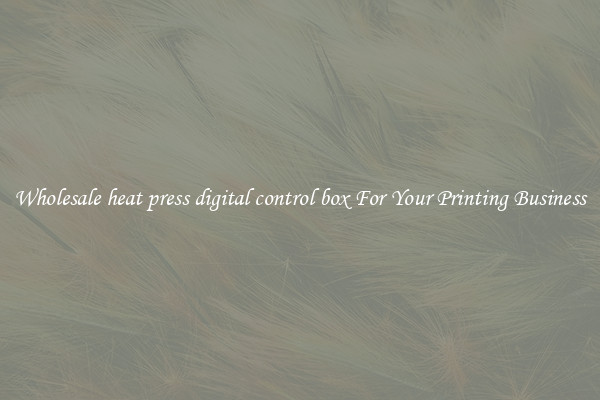 Wholesale heat press digital control box For Your Printing Business