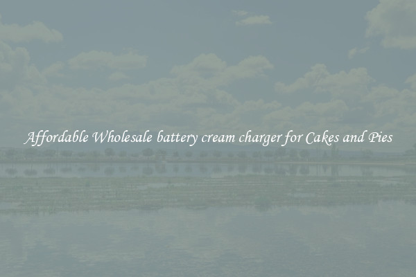 Affordable Wholesale battery cream charger for Cakes and Pies