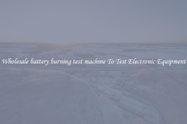 Wholesale battery burning test machine To Test Electronic Equipment