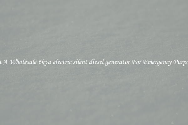 Get A Wholesale 6kva electric silent diesel generator For Emergency Purposes