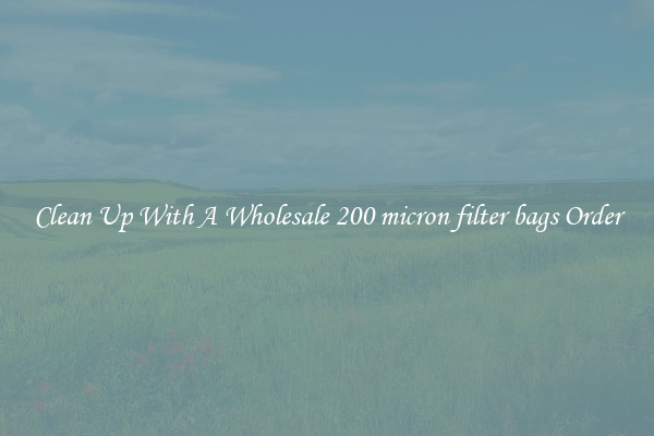Clean Up With A Wholesale 200 micron filter bags Order