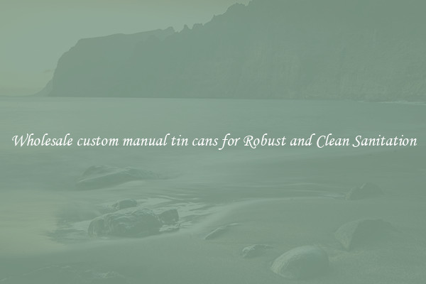 Wholesale custom manual tin cans for Robust and Clean Sanitation