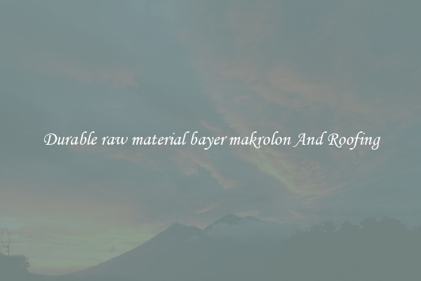 Durable raw material bayer makrolon And Roofing