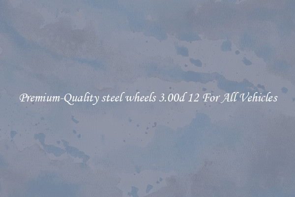 Premium-Quality steel wheels 3.00d 12 For All Vehicles